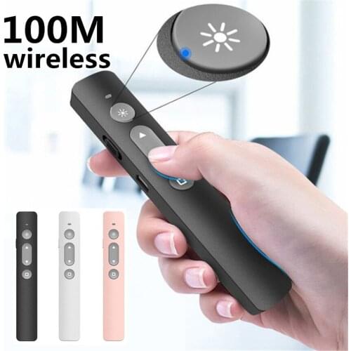Rechargable Wireless Presenter RF 2.4GHz 100M USB Wireless Presenter Powerpoint PPT Presentation Pointer Remote Control