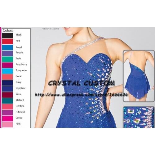 Crystal Custom Figure Skating Dress Girls New Brand Ice Skating Clothes For Competition DR4673