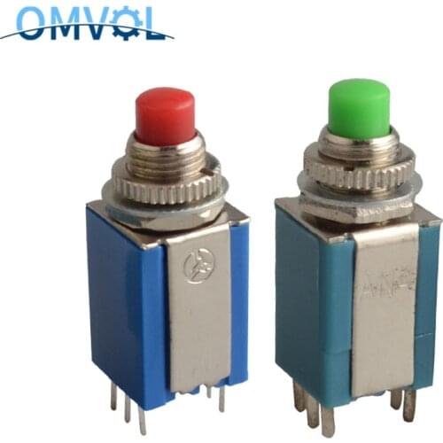 1pcs An4 2x2 Spring Return Push Button Switch 6pin 3a 250vac