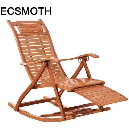Relax Arm Rocking Bamboo Cama Plegable Fauteuil Salon Sillones Moderno Para Sala Sillon Reclinable Folding Bed Lounge Chair
