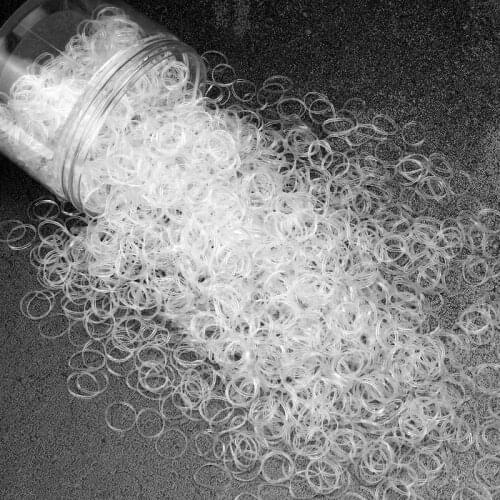 1000Pcs/Set Girls Cute Transparent Disposable Elastic Hair Band Children Ponytail Holder Hair Ring Rubber Bands Hair Accessories