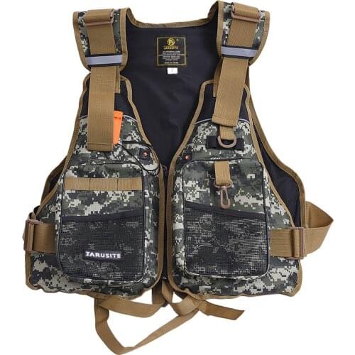 Professional Flotation Adult Safety Life Jacket Survival Vest Swimming Kayaking Boating Drifting with Emergency Whistle