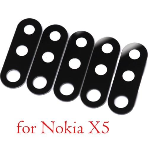 10pcs back camera glass lens for Nokia 5.1 plus with sticker for Nokia X5