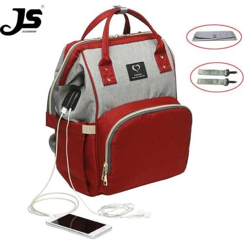 Jusanbaby Mummy bag diaper bag multifunctional mummy backpack outing portable mummy backpack bag diaper bag baby bags for mom