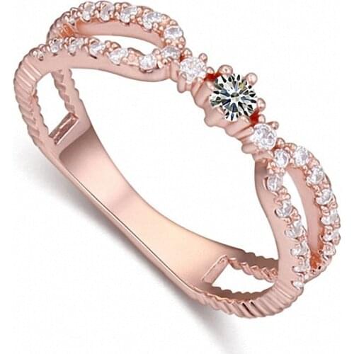 TRACYSWING Real Austrian Crystals Brand AAA Zirconia Micro Inlays Fashion Ring for women New Geometric Th-112282