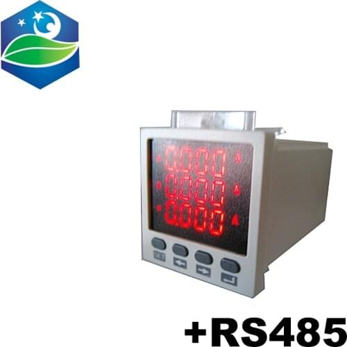 Three phase digital ampere meter LED current meter 48*48 ammeter with RS485 communication 3 phase electric meter