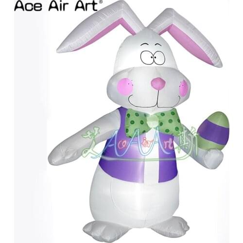 High quality white lighting inflatable rabbit for Easter decoration,white color inflatable Easter rabbit/bunny for Sale