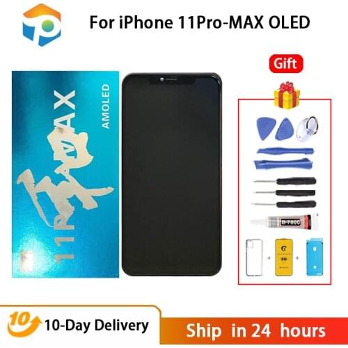 Test AAA OLED LCD Display For For iPhone 11 Pro MAX LCD Display For iPhone XS MAX LCD Screen With 3D Touch Digitizer Assembly