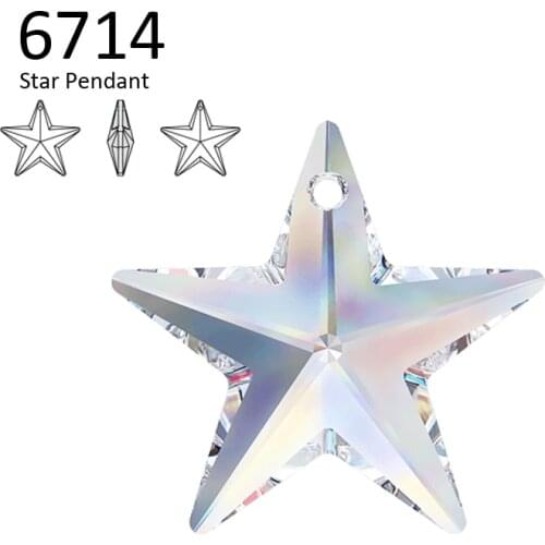 1 piece) 100% Original crystal from Swarovski 6714 Star pendant made in Austria loose beads rhinestone for DIY jewelry making