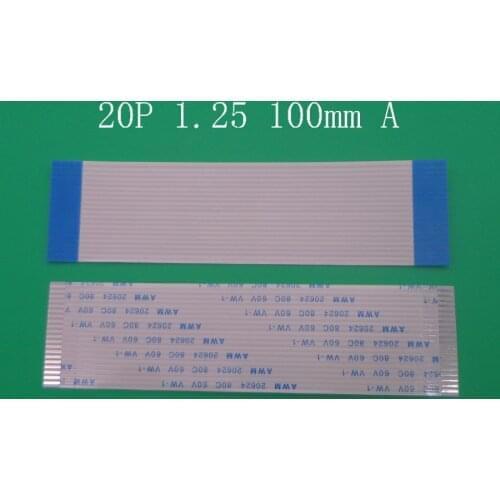 1pcs/lot New Type A 10cm 100mm FFC FPC 20pin 1.25mm pitch Flat Ribbon Flex Cable 20 pins 20624 AWM 80C VW-1 60V Power Button