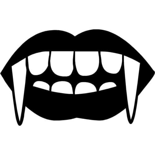 15.2cm*9.5cm Vampire Lips Teeth Fang Vinyl Car Styling Car Sticker Motorcycle