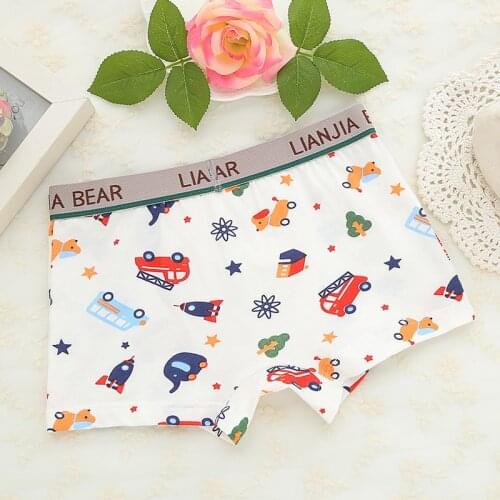 2Pieces/lot Cotton Baby Boys Underwear Panties / car cartoon Children Pants / Baby Boy Boxer Underpants
