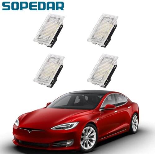 4PCS Car LED Interior Light Bulbs For Tesla Model 3 Model Y S X R Ultra Bright Frunk Lights Trunk Lamps Door Lamp Replacement
