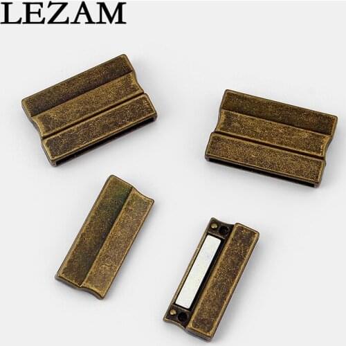 5 Sets Antique Bronze Strong Magnetic Snap Clasp 27.5*3mm For Leather Bracelet Makings Jewelry Fittings Accessories Fittings