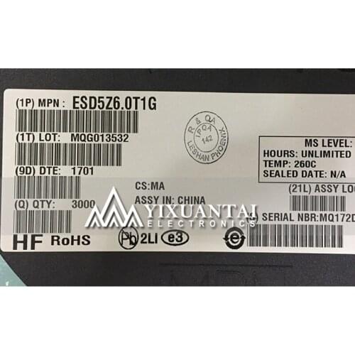 50pcs/lot 100PCS/LOT 500PCS/LOT 3000PCS/LOT Free Shipping! 100% New Original ESD5Z6.0T1G ESD5Z6.0 ZG SOD523