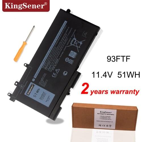 Kingsener 93FTF Laptop Battery for Dell 5480 5490 5580 5590 5495 5491 M3520 M3530 E5480 E5490 E5580 E5590 4YFVG 11.4V 51WH
