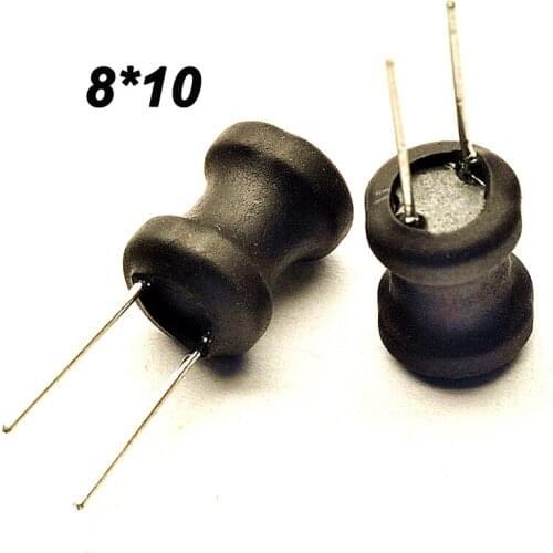 Free shipping 10pc 8X10MM Power Inductor 10uh 22uh 33uh 47uh 68uh 100uh 150uh 220uh 1MH 10MH 8*10mm inductance