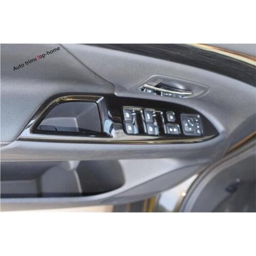 Yimaautotrims Black Interior Fit For Mitsubishi Outlander 2013 - 2019 Door Handle Window Lift Switch Panel Cover Trim