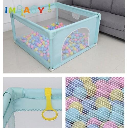IMBABY Playpen For Children With 50 Ocean Balls For Free Kids Fence Safety Barrier Balls Pit Baby Dry Pool Crawling Playground