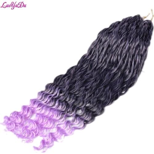 26 Inch Long Synthetic Loose Water Wave Hair Extensions Pink Curly French Wave Crochet Braiding Hair Strand Braid For Women 100g
