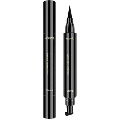 Dual Ended Winged Eyeliner Stamp Liquid Eye Liner Pen Waterproof Smudge Proof Long Lasting Eyeliner Vamp Tool for Wing Cat Eye