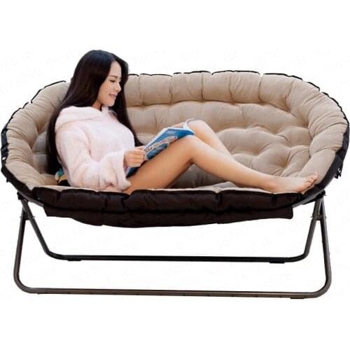 European Fabric Rocking Chair Lazy Couch Double Fabric Single Folding Sofa Chair Home Leisure Chair Sofa Cama Plegable Furniture