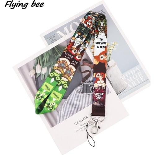 Flyingbee Cute Alien Monster Movie Personality Lanyard Badge ID Lanyards Phone Rope Key Lanyard Neck Straps Accessories X1839
