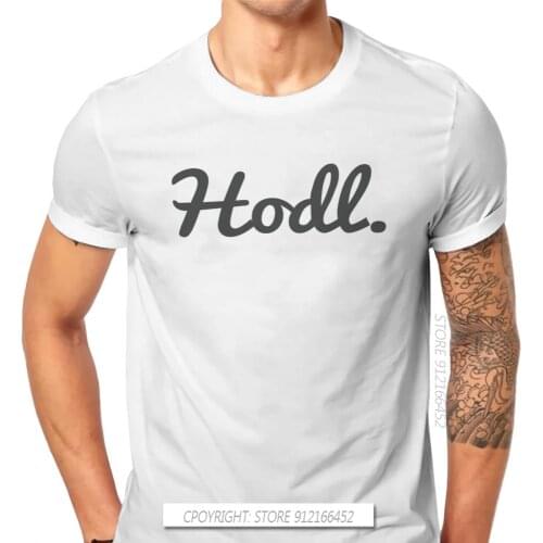 Bitcoin Cryptocurrency Meme Hodl Brushed T Shirt Vintage Goth Summer Loose Pure Cotton Mens Clothing Harajuku O-Neck TShirt