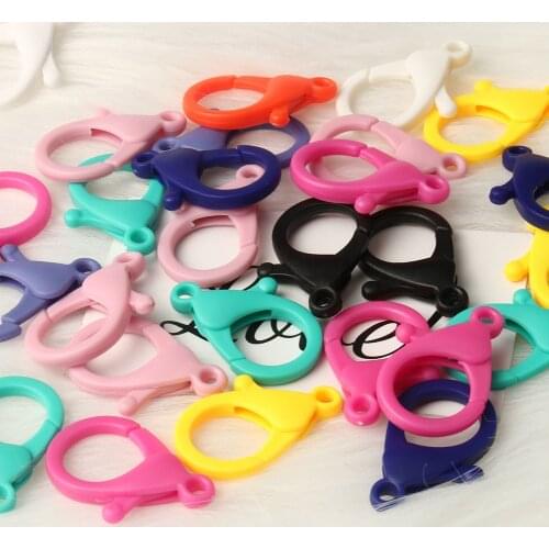 10/20pcs Plastic Colorful Lamp Shape Buckle Snap Hook Lobster Clasp DIY Needlework Luggage Sewing Handmade Wholesale 36*22*6mm