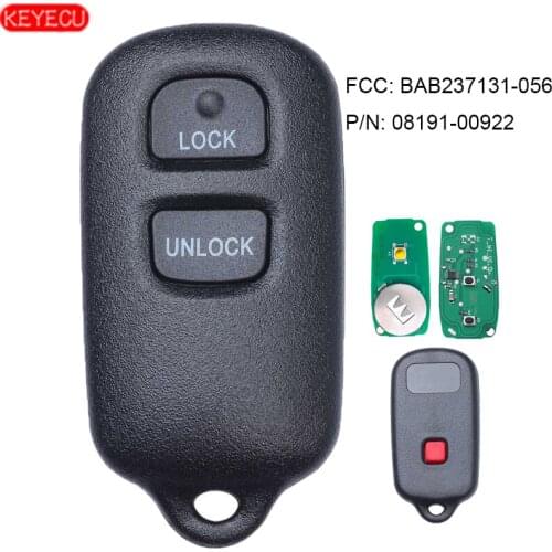 KEYECU Remote Key Fob for Toyota 1995-2004 Tacoma 2003-2006 Tundra Installed RS3200 FCC: BAB237131-056 , P/N: 08191-00922