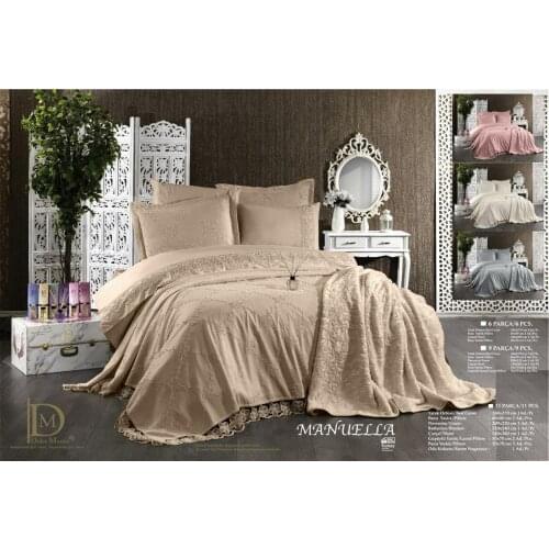 Manuela bed cover set cover set pink cappuccino white set bedclothes pillowcase cushion cover