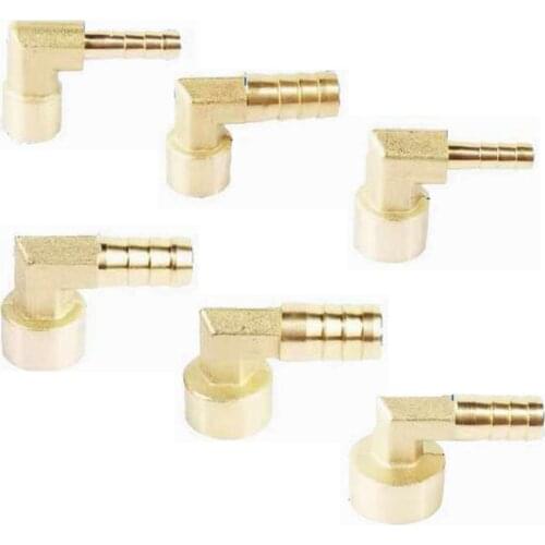 LOT 2 Hose Barb I/D 10mm x 1/4" BSP female Thread Elbow Brass coupler Splicer Connector fitting for Fuel Gas Water