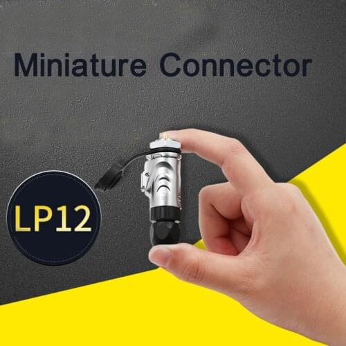 LP12 Micro Aviation Plug All-metal Nut Socket Male and Female Connectors Waterproof Connector 2-8 Pins