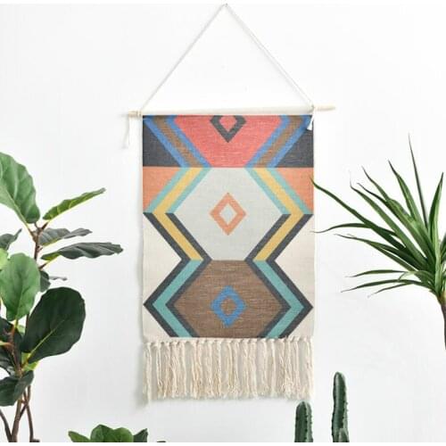 Macrame Wall Tapestry Hanging Boho Decor Home Decoration De Pared Tela Colgante Makrama Geometric Woven Tenture Murale Chic