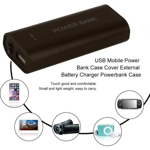 Multicolor Optional USB Mobile Power Bank Case Cover New Portable 5600mAh External Battery Charger Powerbank Case