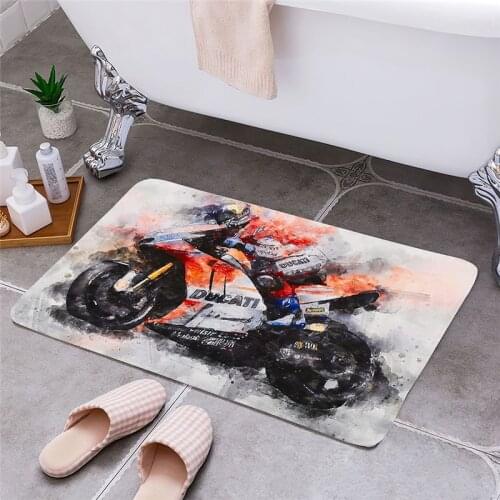 Motorcycle Entrance Door Floor Mat Door Mat Non-Slip Foot Pad Home Welcome Carpet For Hallway Bath Kitchen Doormat