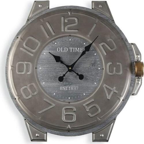 Wall Clock Metal MDF Wood (60 x 4,5 x 58 cm)