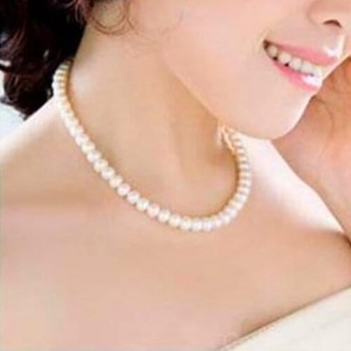 New listing elegant noble pretty simulated pearl necklace wholesale crystal shop Exquisite Fashion Jewelry