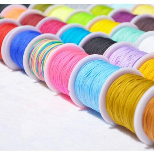Practical DIY Thread For Embroidery Sewing Beading Handcraft Braided Rope Thread Bracelet Necklace Weaving String Crochet Thread