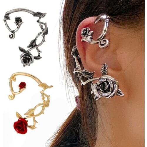 Rose Flower Earrings Statement Drop Dangle Earrings Fashion Jewelry Earrings for Women/Girls/Lover/Wife C1FE