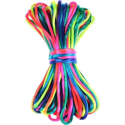 10meter MultiColor Satin Nylon Cord Solid Rope For Jewelry Making Beading Cotton Cord For Baby Braided Silk Cord