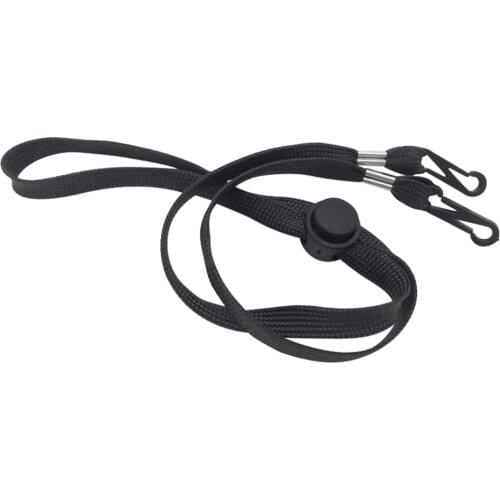 70cm Adjustable Face Mask Lanyard Neck String Halter Anti-Lost Mouth Cover Hanging Rope Holder Round / Flat Rope Black