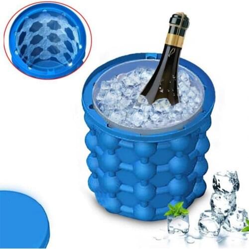 1PC Silicone Ice Bucket Durable Drink Wine Rapid Cooling Storage Space Saving Seaside Travel Springtime Outing Ice Machine