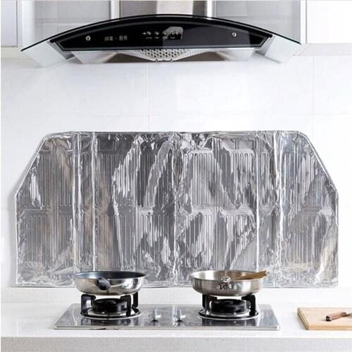 Foldable Baffle Kichen Accessories Oil-Proof Kitchenware Aluminum Foil Oil-Proof Kitchen Double Heat-Proof Oil-Proof Baffle