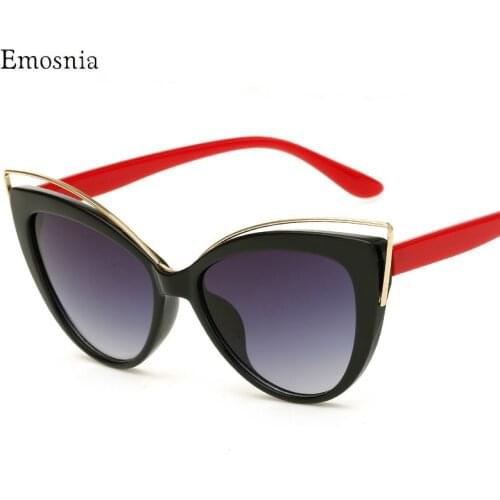 Sexy Cat Eye Sunglasses Women Men 2020 Elegant Curve Design Oversized Sun Glasses Shades Eyewear Cat Eye Cheap Zonnebril Dames