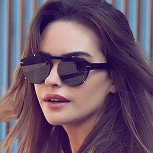 Unisex Rivet Round Sunglasses Women Fashion Shades Brand Designer Tortoise Shell Green Sun Glasses For Men Personality Eyewear