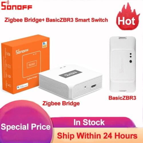 SONOFF Zigbee Bridge Hub BASICZBR3 DIY Smart Zigbee Switch Smart Home Wireless Timer Switch Via SmartThings Hub eWelink APP