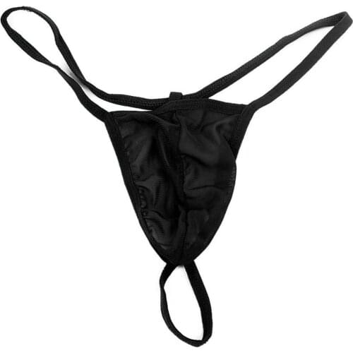 Men Thongs Mens Low-Waist Underwear T Back Thin G String Briefs Sexy Breathable Solid Lingerie Men Panties Thong Underpants