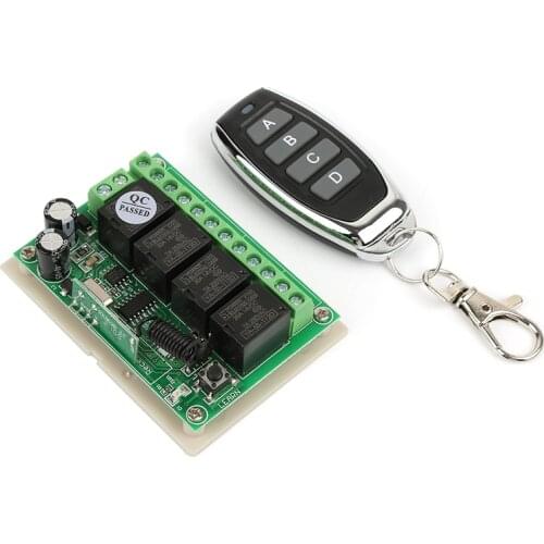 433MHz Universal Wireless Remote Control AC220V 2CH rf Relay Receiver and Transmitter for Universal Garage door and gate Control
