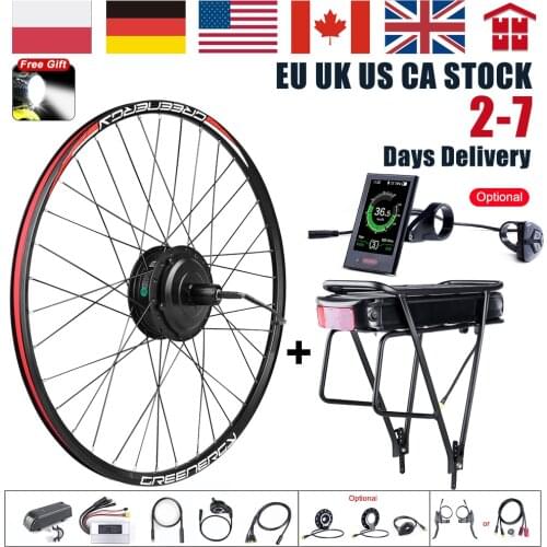Bafang Electric bike Conversion Kit 48V 500W 20-29inch EBike Rear Bicycle Hub Motor Wheel with 15Ah Rear Rack Bicycle Battery